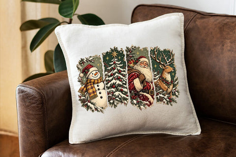 Vintage Christmas Scenes Sublimation PNG SVG DesignDestine 
