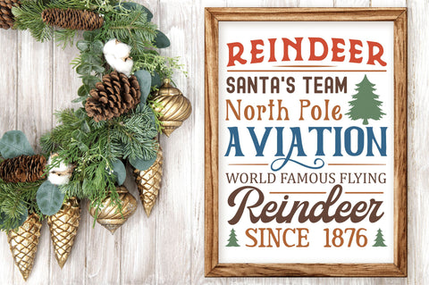 Vintage Christmas Sign SVG Bundle SVG Regulrcrative 