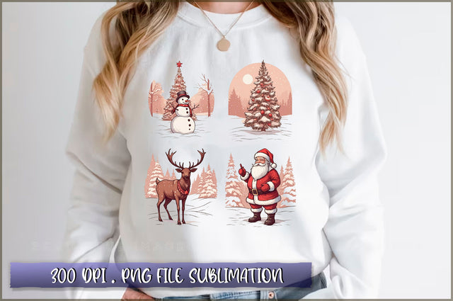 Vintage Christmas Sublimation Clipart Sublimation Shetara Begum 