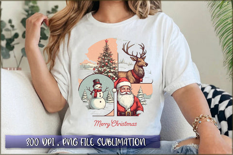 Vintage Christmas Sublimation Clipart Sublimation Shetara Begum 