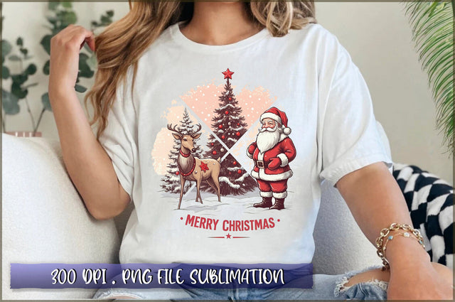 Vintage Christmas Sublimation Clipart Sublimation Shetara Begum 