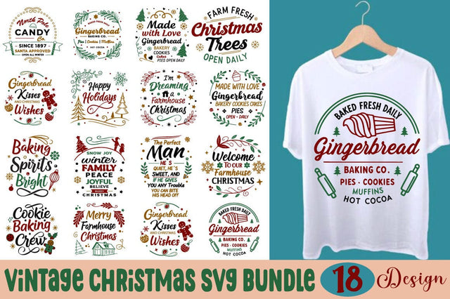 Vintage Christmas Svg Bundle SVG Angelina750 