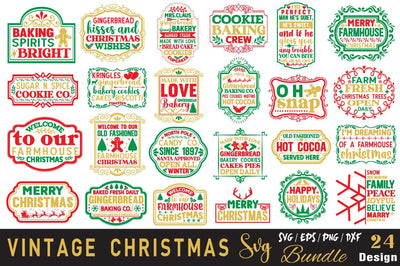 Vintage Christmas Svg Bundle SVG Angelina750 