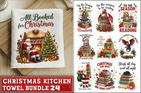 Vintage Christmas Towel Sublimation Bundle Sublimation Shetara Begum 