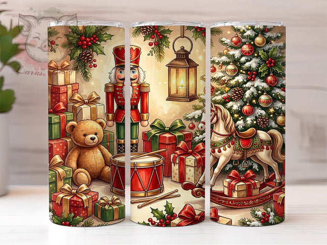 Vintage Christmas Toys 20oz Tumbler, Vintage Xmas Toys, Christmas Toys, Vintage Toys PNG, Vintage Christmas, Christmas Toys PNG, Vintage Toys Tumbler, 20oz Tumbler Wrap Sublimation Lara' s Designs 