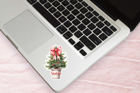 Vintage Christmas Tree Sticker Pack - Christmas Stickers PNG Sublimation OrangeBrushStudio 