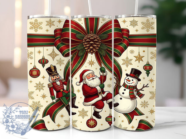 Vintage Christmas Trio 20oz Tumbler, Vintage Xmas Trio, Christmas Trio, Vintage Christmas, Trio Tumbler Wrap, Vintage Trio PNG, Christmas Tumbler, 20oz Tumbler Wrap Sublimation ToriDesigns 
