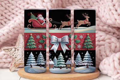 Vintage Christmas Tumbler Wrap Sublimation DesignSVG 