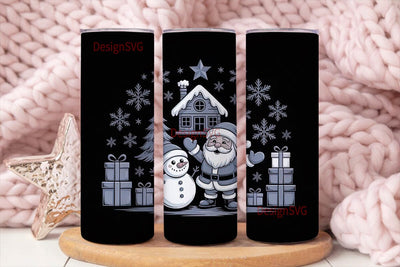 Vintage Christmas Tumbler Wrap Sublimation DesignSVG 