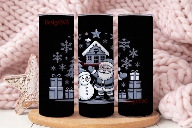 Vintage Christmas Tumbler Wrap Sublimation DesignSVG 