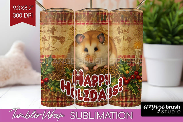 Vintage Christmas Tumbler Wrap - Xmas Tumbler Sublimation Sublimation OrangeBrushStudio 