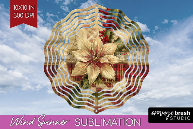 Vintage Christmas Wind Spinner PNG - Retro Xmas Sublimation Sublimation OrangeBrushStudio 
