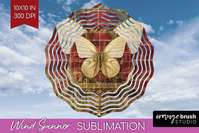 Vintage Christmas Wind Spinner PNG - Retro Xmas Sublimation Sublimation OrangeBrushStudio 
