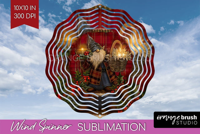 Vintage Christmas Wind Spinner PNG - Retro Xmas Sublimation Sublimation OrangeBrushStudio 