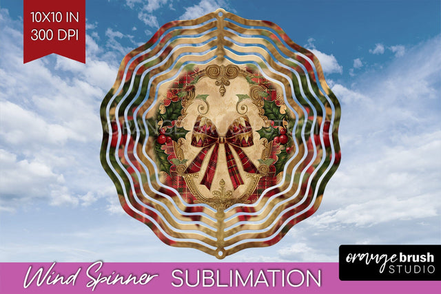 Vintage Christmas Wind Spinner PNG - Retro Xmas Sublimation Sublimation OrangeBrushStudio 