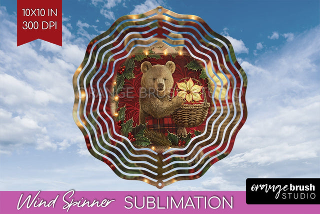 Vintage Christmas Wind Spinner PNG - Retro Xmas Sublimation Sublimation OrangeBrushStudio 