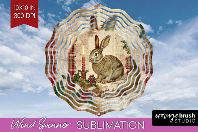 Vintage Christmas Wind Spinner PNG - Retro Xmas Sublimation Sublimation OrangeBrushStudio 
