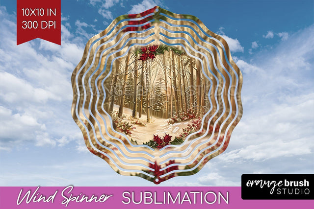 Vintage Christmas Wind Spinner PNG - Retro Xmas Sublimation Sublimation OrangeBrushStudio 