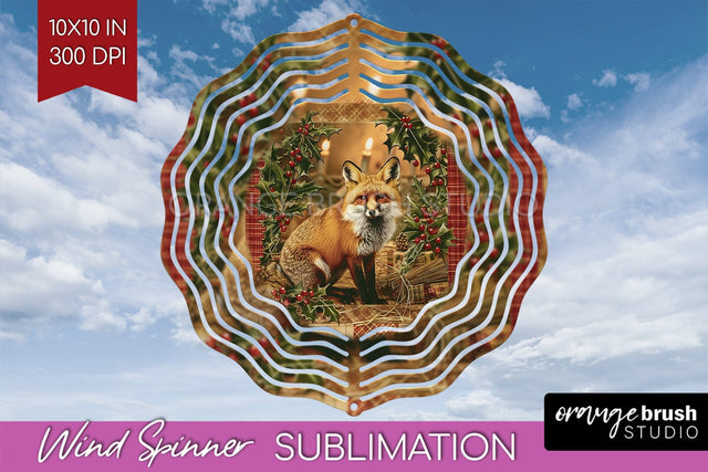 Vintage Christmas Wind Spinner PNG - Retro Xmas Sublimation Sublimation OrangeBrushStudio 