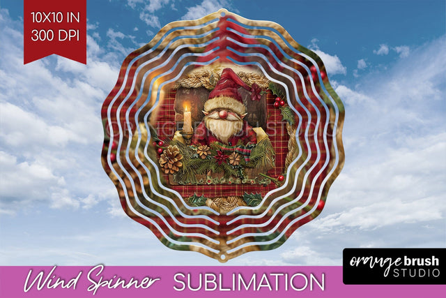 Vintage Christmas Wind Spinner PNG - Retro Xmas Sublimation Sublimation OrangeBrushStudio 