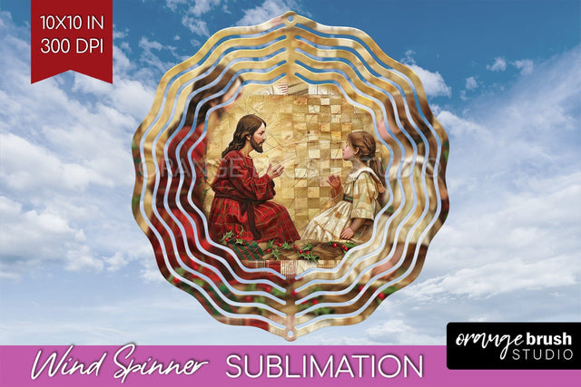 Vintage Christmas Wind Spinner PNG - Retro Xmas Sublimation Sublimation OrangeBrushStudio 