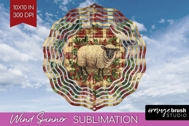 Vintage Christmas Wind Spinner PNG - Retro Xmas Sublimation Sublimation OrangeBrushStudio 