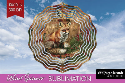 Vintage Christmas Wind Spinner PNG - Retro Xmas Sublimation Sublimation OrangeBrushStudio 