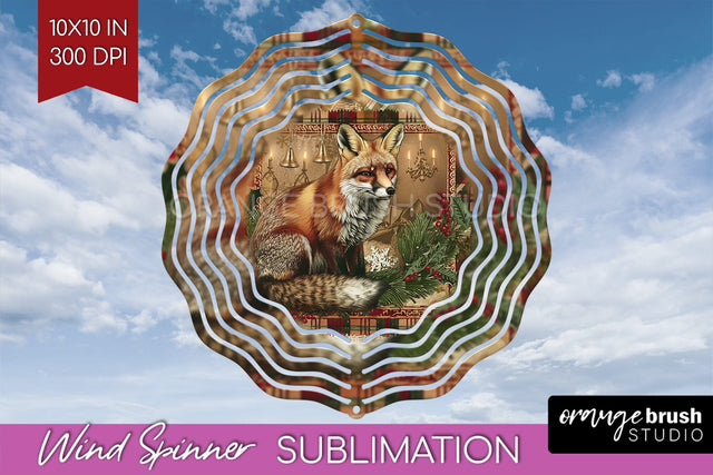 Vintage Christmas Wind Spinner PNG - Retro Xmas Sublimation Sublimation OrangeBrushStudio 