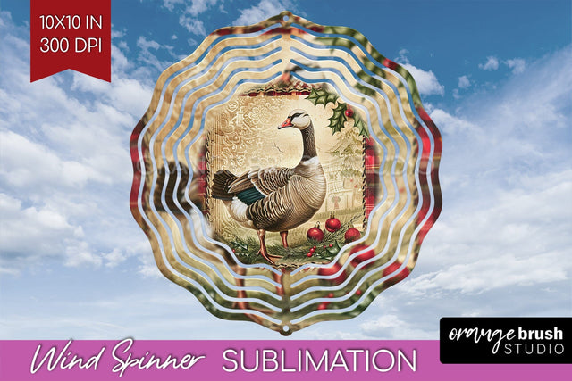 Vintage Christmas Wind Spinner PNG - Retro Xmas Sublimation Sublimation OrangeBrushStudio 