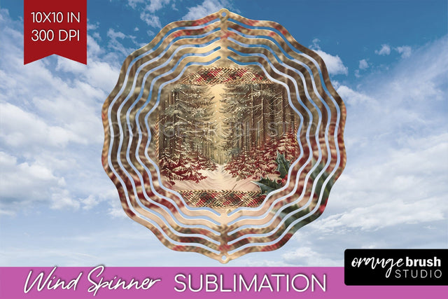 Vintage Christmas Wind Spinner PNG - Retro Xmas Sublimation Sublimation OrangeBrushStudio 