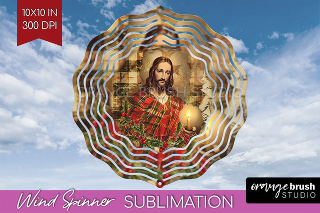 Vintage Christmas Wind Spinner PNG - Retro Xmas Sublimation Sublimation OrangeBrushStudio 