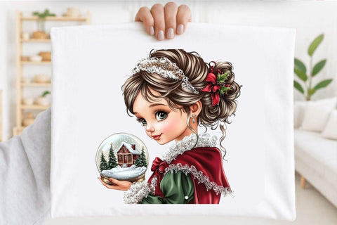 Vintage Christmas Woman PNG Clipart Sublimation SVGArt 