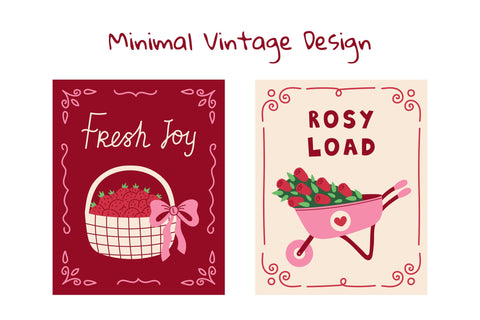 Vintage Coquette Garden Posters Digital Pattern Rin Green 