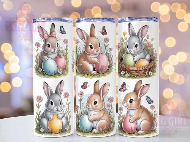 Vintage Cottagecore Easter Bunny Tumbler, Cottagecore Easter Tumbler, Spring Bunny Wrap, Retro Easter Wrap, Stylish 20oz Wrap, Sublimation Design, Trendy Gift Idea Sublimation SvggirlplusArt 