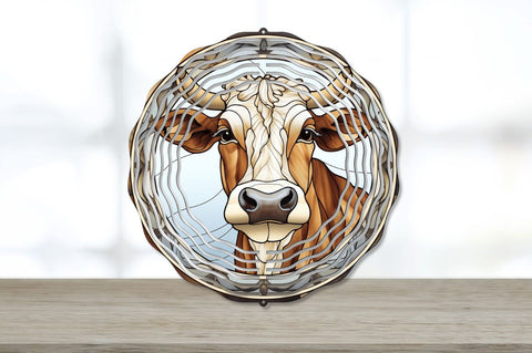 Vintage Cow Wind Spinner Sublimation Sublimation Regulrcrative 