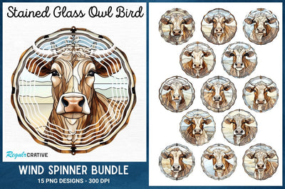 Vintage Cow Wind Spinner Sublimation Sublimation Regulrcrative 