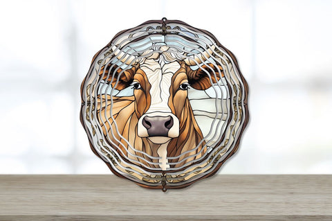 Vintage Cow Wind Spinner Sublimation Sublimation Regulrcrative 
