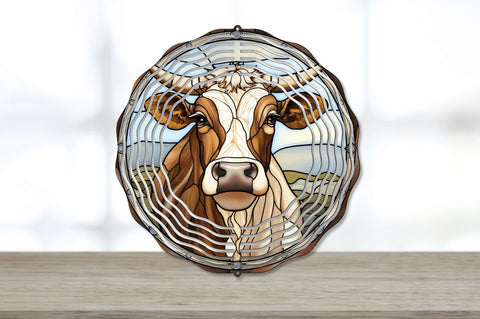 Vintage Cow Wind Spinner Sublimation Sublimation Regulrcrative 
