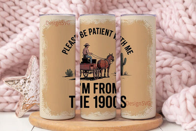 Vintage Cowboy 20oz Tumbler Wrap Sublimation DesignSVG 