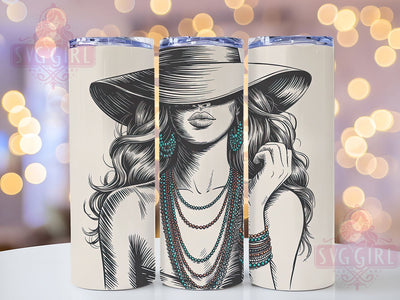 Vintage Cowgirl Style 20oz Tumbler, Vintage Western Wrap, Stylish Cowgirl Quote, Bohemian Jewelry Design, 20oz Tumbler Wrap, Sublimation Design PNG, Country Chic Gift Sublimation SvggirlplusArt 
