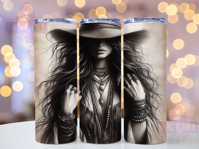 Vintage Cowgirl Style 20oz Tumbler, Vintage Western Wrap, Stylish Cowgirl Quote, Bohemian Jewelry Design, 20oz Tumbler Wrap, Sublimation Design PNG, Country Chic Gift Sublimation SvggirlplusArt 