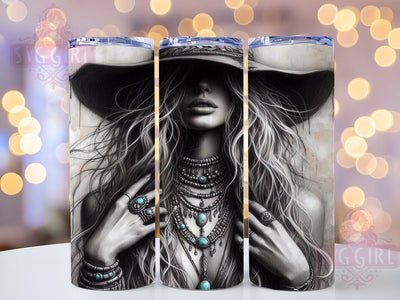 Vintage Cowgirl Style 20oz Tumbler, Vintage Western Wrap, Stylish Cowgirl Quote, Bohemian Jewelry Design, 20oz Tumbler Wrap, Sublimation Design PNG, Country Chic Gift Sublimation SvggirlplusArt 