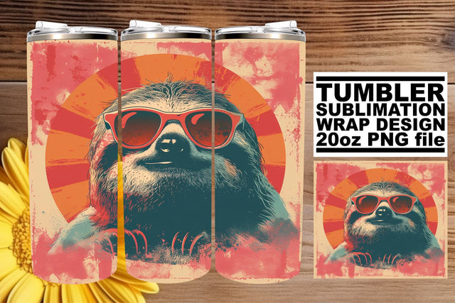 Vintage Critters Tumbler Wrap, Retro Sublimation Design, 20oz, Throwback Wildlife Prints Sublimation afrosvg 