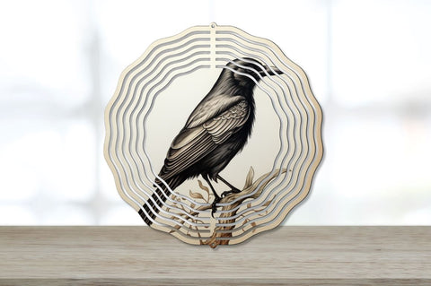 Vintage Crow Bird Wind Spinner Sublimation Designs Bundle Sublimation Regulrcrative 