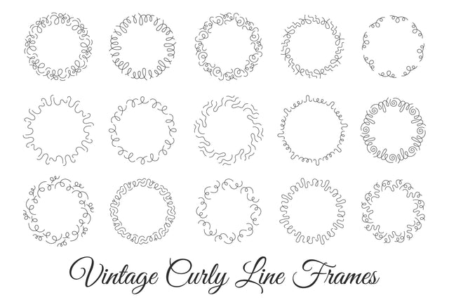 Vintage Curly Line Frames Sublimation Rin Green 