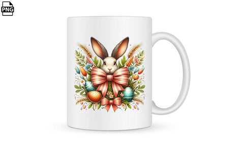 Vintage Cute Easter Bunny Coquette Clipart PNG Printable File Sublimation Creativedesigntee 