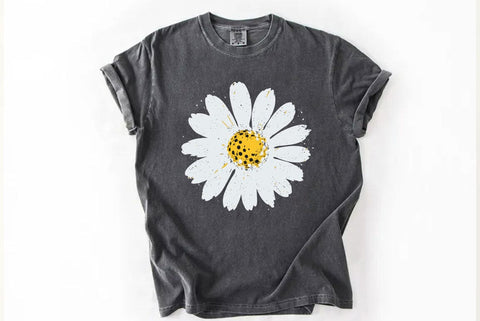 Vintage Daisy Graphic T-Shirt, Distressed Floral Wildflower Tee, Cottagecore Women's Top, Boho Botanical Shirt, Retro Garden Aesthetic Gift SVG FiveStarCrafting 
