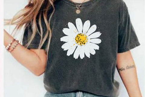 Vintage Daisy Graphic T-Shirt, Distressed Floral Wildflower Tee, Cottagecore Women's Top, Boho Botanical Shirt, Retro Garden Aesthetic Gift SVG FiveStarCrafting 