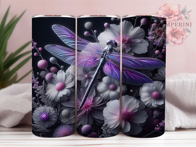 Vintage Dragonfly Retro Insect Tumbler Wrap, Dragonfly Tumbler Design, 20oz Tumbler Sublimation, Dragonfly Sublimation PNG, Retro Insect Wrap, Dragonfly Cup Design Sublimation Li Zamperini 