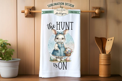 Vintage Easter Bunny Girls | Funny Kitchen Towel Sublimation Sublimation Ewe-N-Me Designs 